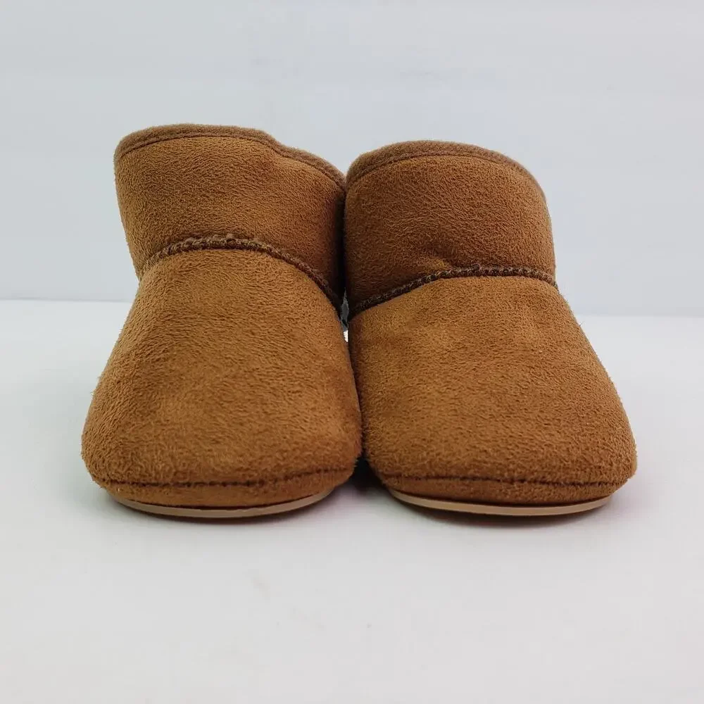 Bebe Baby Infant Girls Size 3 6-9 Months Brown Warm Booties Shoes
